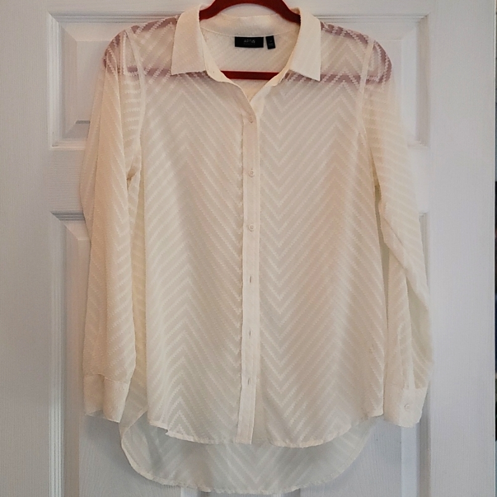 APT 9 Cream/ Ivory M dress top